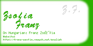 zsofia franz business card